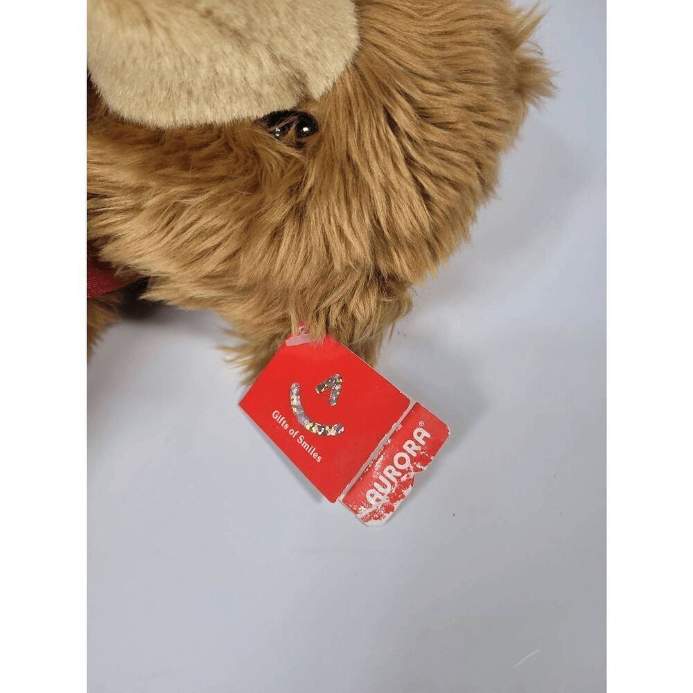 Aurora World Olde Time Christmas Teddy Bear Plush Toy Brown Size 12 Inch - Picture 5 of 7